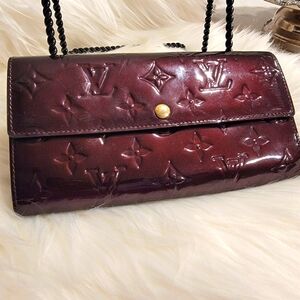 Vintage Louis Vuitton Vernis Sarah Wallet Rouge Fauviste